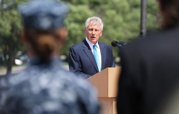 Chuck Hagel at Offutt